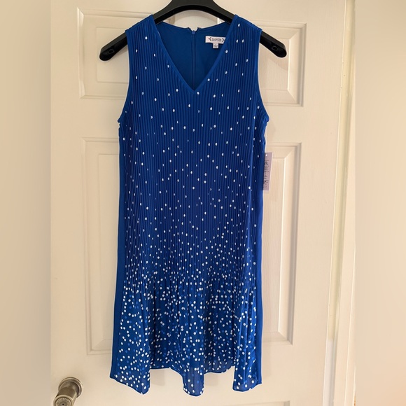 Nanette Lepore Dresses & Skirts - Nanette Lepore Blue Dress with White Dots